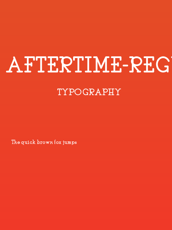 AfterTime-Regular Poster