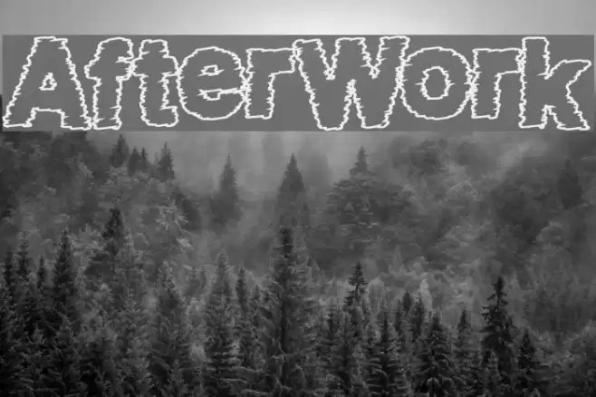 AfterWork Font examples