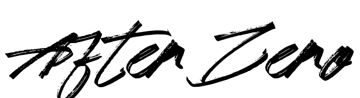 AfterZero  フリーフォントのダウンロード