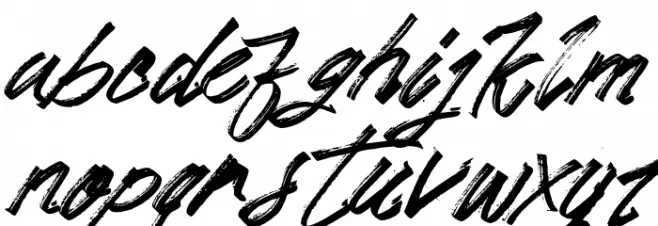 AfterZero Font LOWERCASE