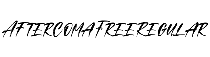 Aftercoma Free Regular  font caratteri gratis
