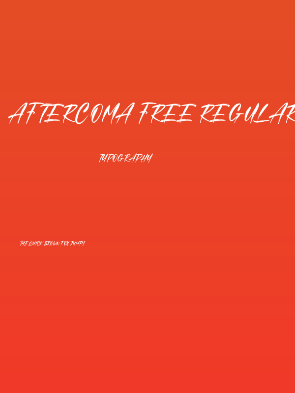 Aftercoma Free Regular Poster