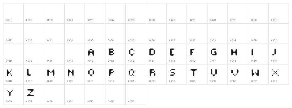 Afterfonts Character Map