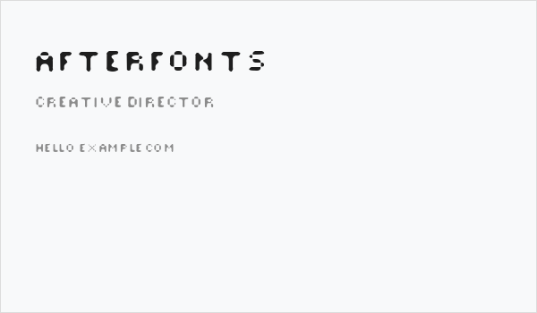 Afterfonts Business Card