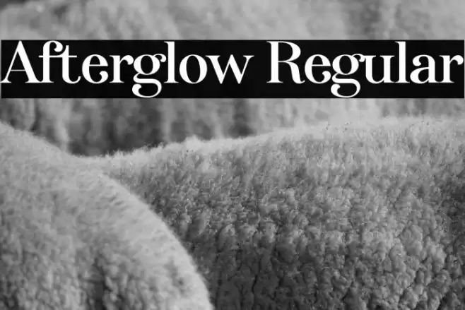 Afterglow Regular Font examples