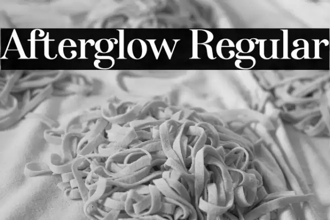 Afterglow Regular Font examples