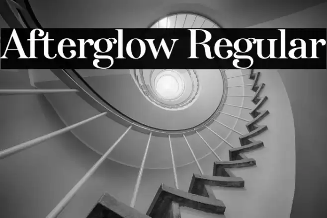 Afterglow Regular Font examples