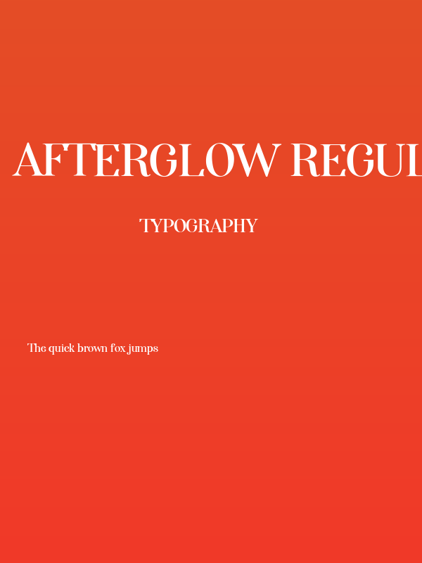 Afterglow Regular Poster