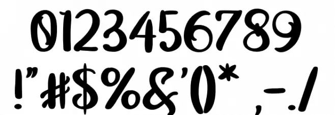 AfterglowFREE Font OTHER CHARS