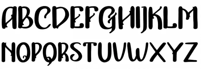 AfterglowFREE Шрифта ВЕРХНИЙ