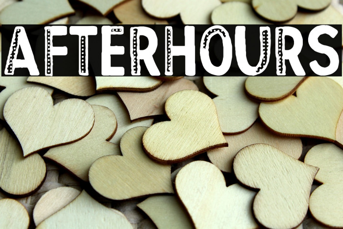 Afterhours फ़ॉन्ट examples
