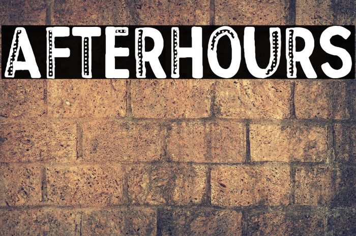 Afterhours फ़ॉन्ट examples