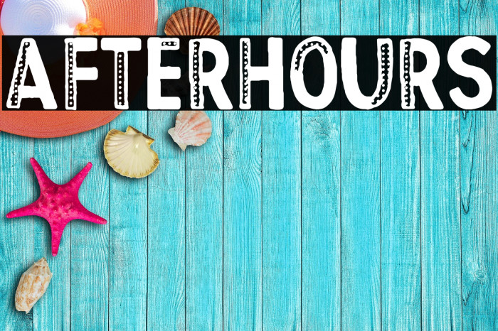 Afterhours फ़ॉन्ट examples