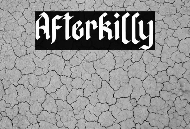 Afterkilly Font examples