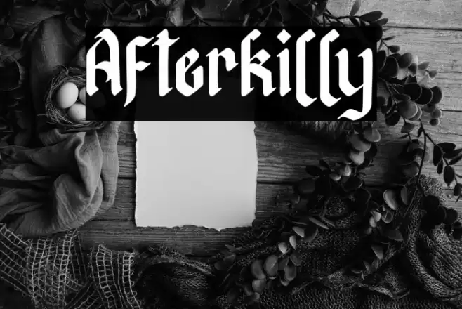 Afterkilly Font examples