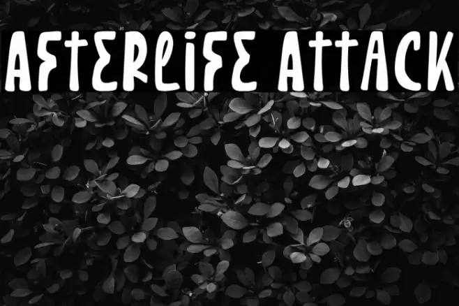 Afterlife Attack Font examples
