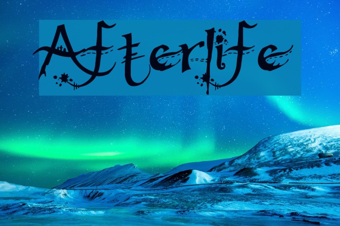 Afterlife Font examples