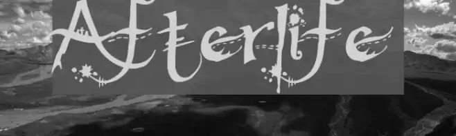 Afterlife Font examples