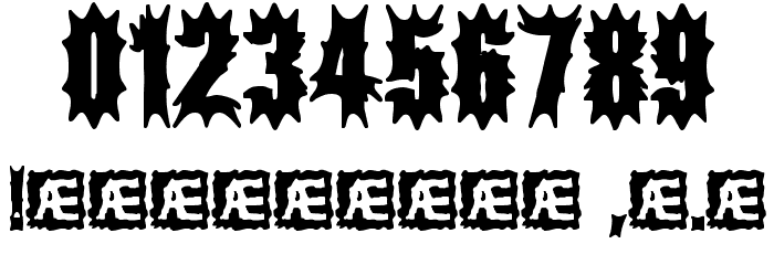 Aftermath BRK Font OTHER CHARS