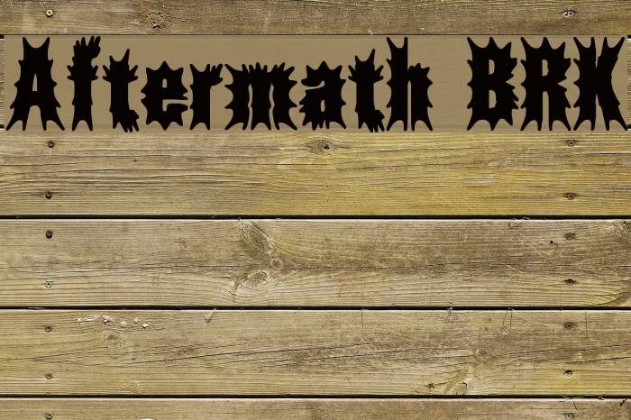Aftermath BRK Font examples