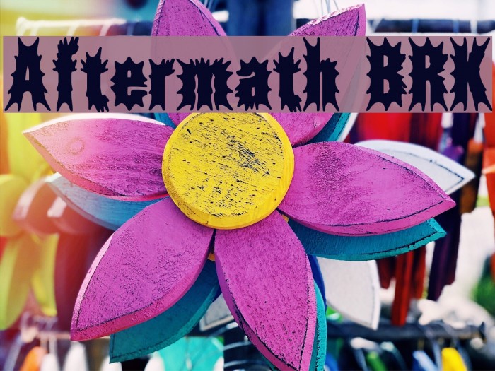 Aftermath BRK Font examples