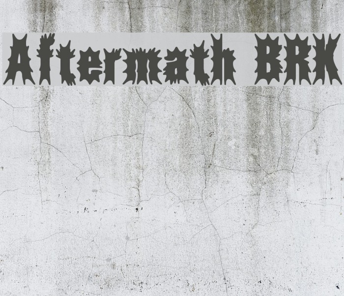 Aftermath BRK Font examples
