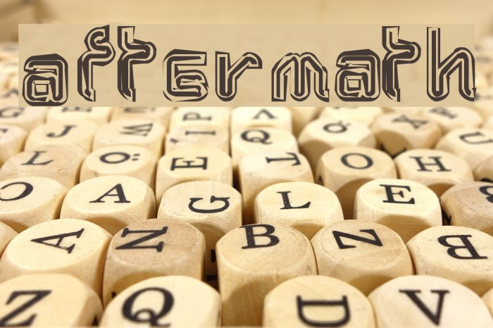 Aftermath Font examples