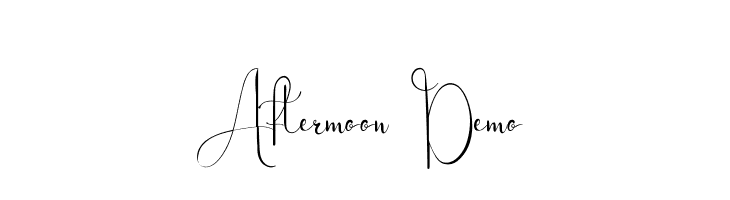 Aftermoon Demo  font caratteri gratis