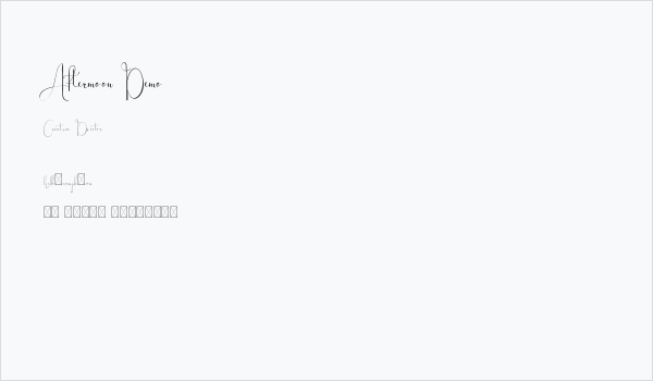 Aftermoon Demo Business Card