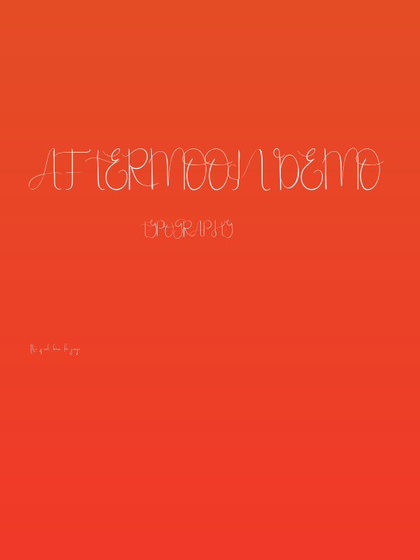 Aftermoon Demo Poster