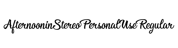 Afternoon in Stereo Personal Use Regular Font