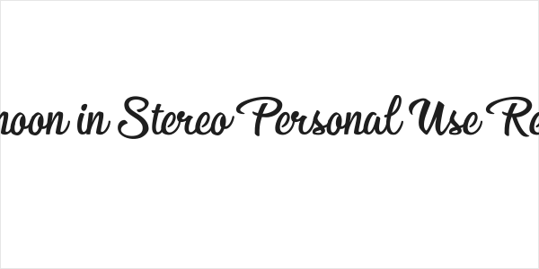 Afternoon in Stereo Personal Use Regular Logo
