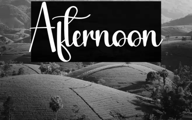Afternoon फ़ॉन्ट examples