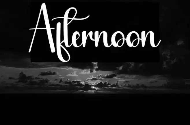 Afternoon फ़ॉन्ट examples