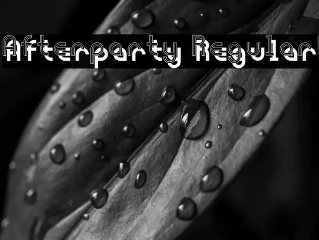 Afterparty Regular Font examples