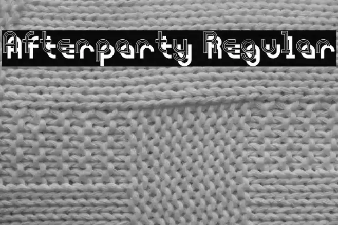 Afterparty Regular Font examples