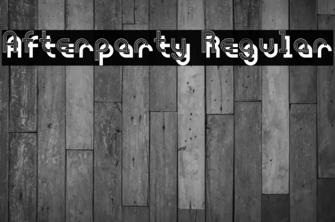 Afterparty Regular Font examples