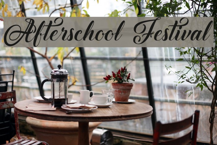 Afterschool Festival Шрифта examples