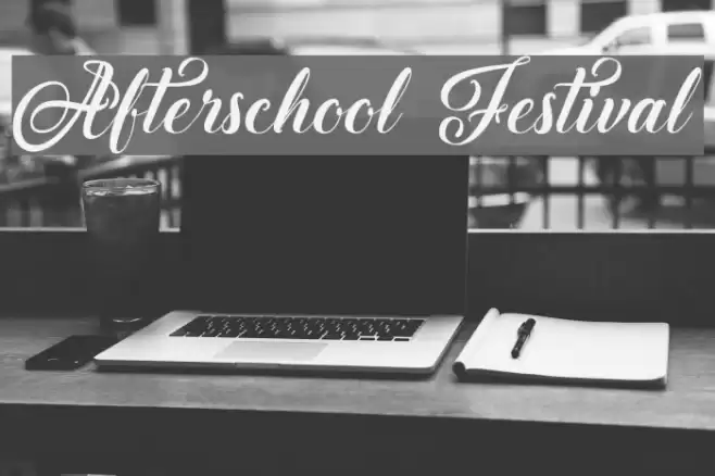 Afterschool Festival Font examples