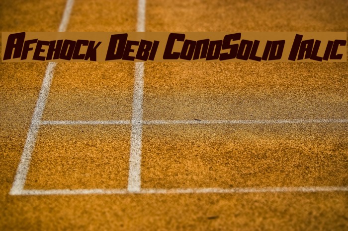 Aftershock Debris CondSolid Italic Font examples
