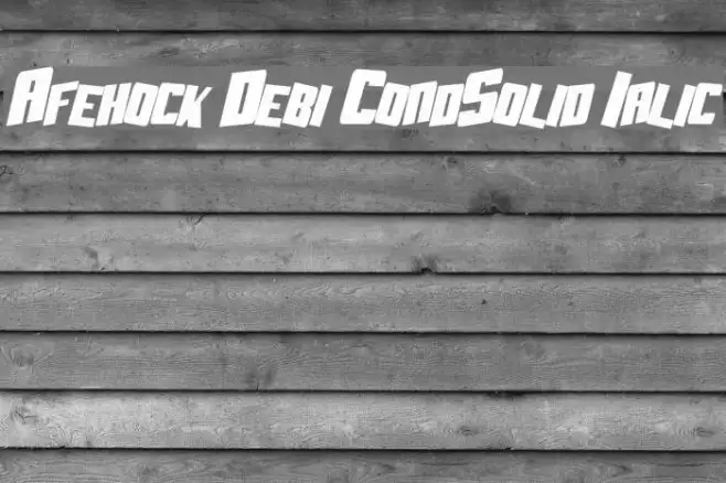 Aftershock Debris CondSolid Italic Example 2