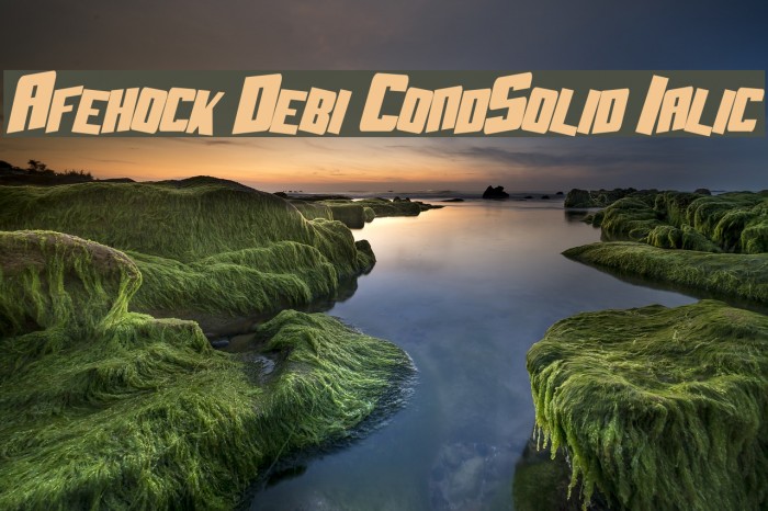 Aftershock Debris CondSolid Italic Font examples