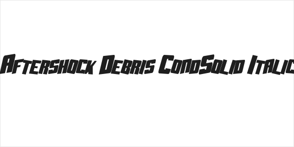 Aftershock Debris CondSolid Italic Logo