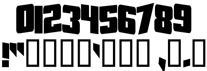 Aftershock Debris CondSolid フォント その他の文字