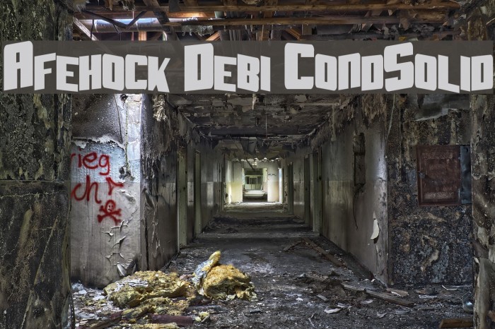 Aftershock Debris CondSolid フォント examples