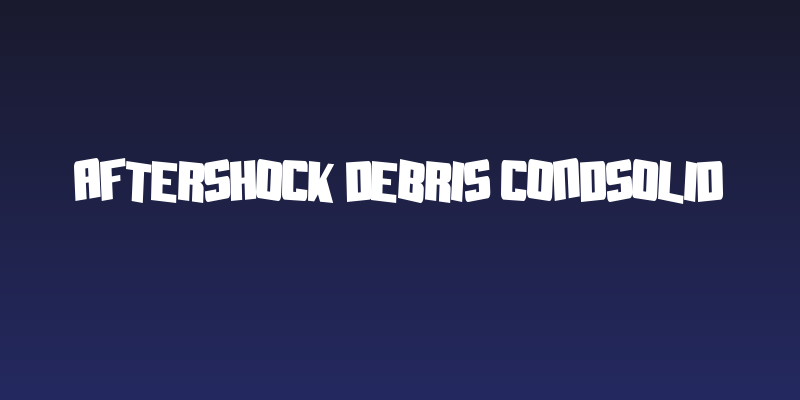 Aftershock Debris CondSolid Social Header