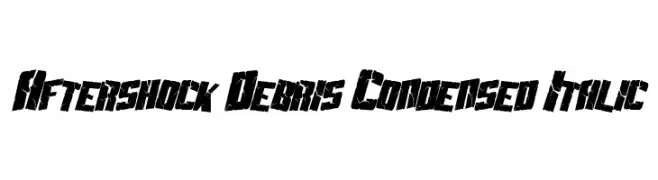 Aftershock Debris Condensed Italic  नि: शुल्क फ़ॉन्ट्स डाउनलोड