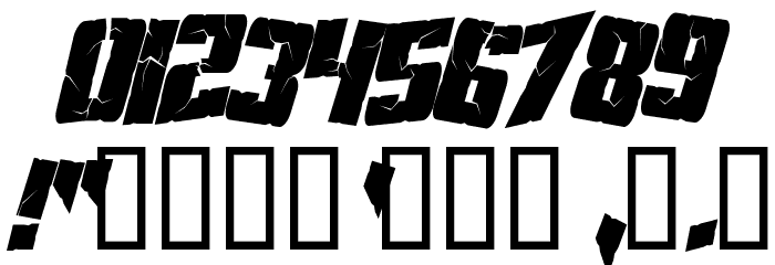 Aftershock Debris Condensed Italic Font OTHER CHARS