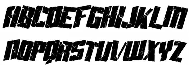 Aftershock Debris Condensed Italic Schriftart Groß