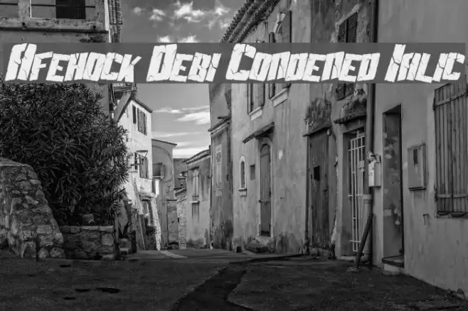 Aftershock Debris Condensed Italic Example 1